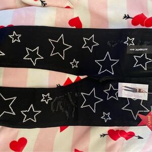 Black Star-Studded Kids Leggings